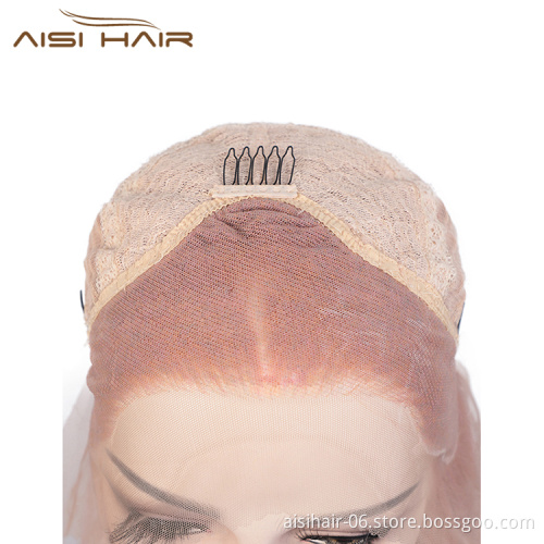 Long Pink Wig Silky Straight Lace Frontal Wig Cosplay Synthetic Front Lace Hair Wigs For Black White Women